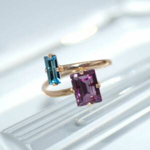 SX00881þBAGUE ROSE BAGUETTE ASYM SWAROVSKI