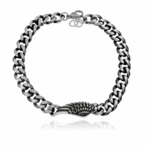 SN00150þBRACELET GOURMETTE AILE ACIER