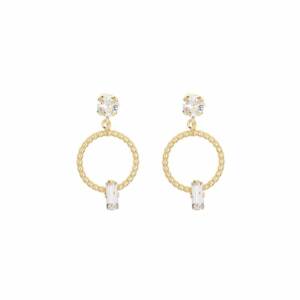 SX01078þBOUCLE CERCLE DORE SWAROVSKI