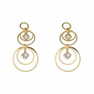 SX01087þBOUCLE CERCLE MULTI SWAROVSKI DORE