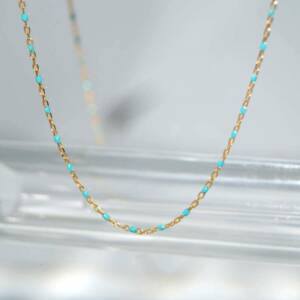 RI01057þSAUTOIR ROSARIO TURQUOISE DORE