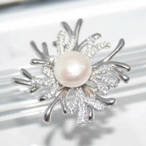 RI01306þBROCHE FLEUR PERLE