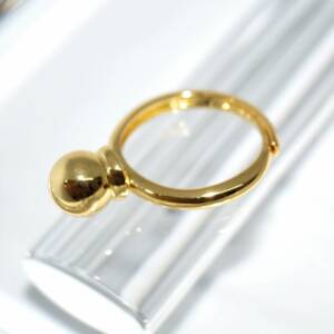 RI01312þBague Boule Golden Tears Dore