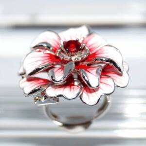 RI01317þBague Broche Enamel Fiorette Rose T54