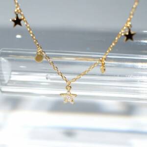 RI01470þCollier Lucky Charms Etoiles Precieuses Dorees