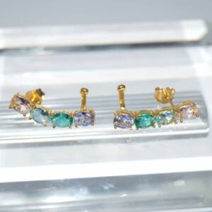 RI01520þBoucle Lobe Multicolore Dore
