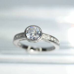 SL00611þBague Solitaire Serti Clos