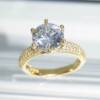 SL00799þBague Maxi Solitaire Dore Regina