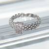 SL01186þBague Gourmette Pave T56