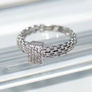 SL01186þBague Gourmette Pave T56