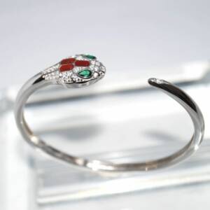 SL01425þBracelet Serpent Yeux Vert