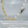 SX01199þCollier Remix Grain De Cafe Mini Perle Dore