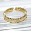 SX01207þBague Ligne Pave Elegance Dore