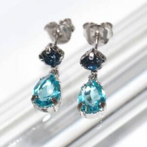 SX01230þBoucle Goutte Azur Swarovski