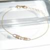 SX01243þBracelet Noeud Lien Infiniment Tendu Dore