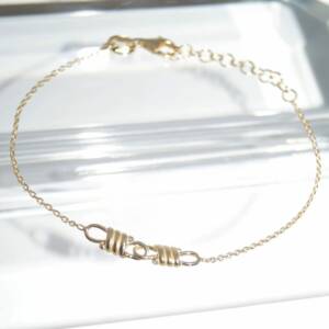 SX01243þBracelet Noeud Lien Infiniment Tendu Dore