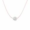 VS00007þCOLLIER ARGENT FIL ID DIAMANT ROND ROSE