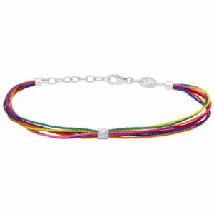 VS00027þBracelet Diamant Carré Rainbow 7 Fils