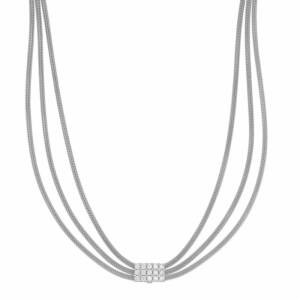 collier multirangs argent bijou reunion