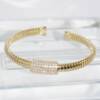 SL01634þBracelet Doré Tube Central Pavé