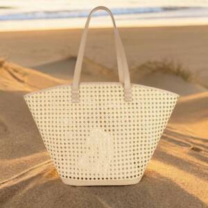 FL00017þSac Cabas en Cuir & Cannage Dolce Vita Beige