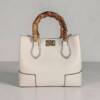 FL00038þSac Cuir & Anse Bambou Firenze Blanc