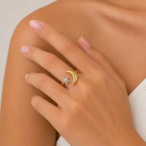 Eshop NJ00014 Bague Celestia Lune Etoile Acier Inoxydable Silver Fish modele.jpg