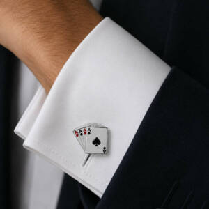 ESHOP NJ00286m boutons de manchette poker acier inoxydable silver fish.jpg