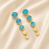 NJ00254þBoucles d’Oreilles Riviera Turquoise