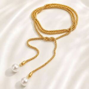 NJ00370þCollier Perla Couture doré