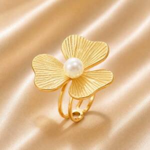 NJ00452þBague Perla Fiora Riviera Doré