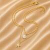 NJ00661þCollier Doppia Stella Marina Capri