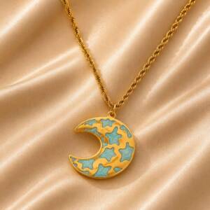 NJ00684þCollier Luna Azzurra Capri