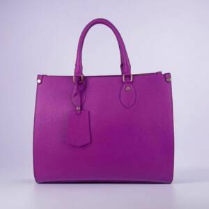 FL00085þGrand sac cabas structuré en cuir grainé Made in Italy